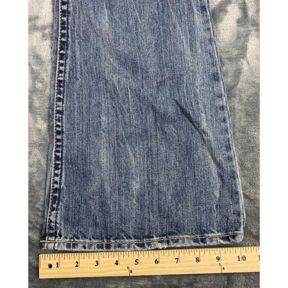 Silver Jeans Men's 32x33 Distressed Boot Cut Y2K Grunge Tuesday Blue Jeans - Picture 13 of 14